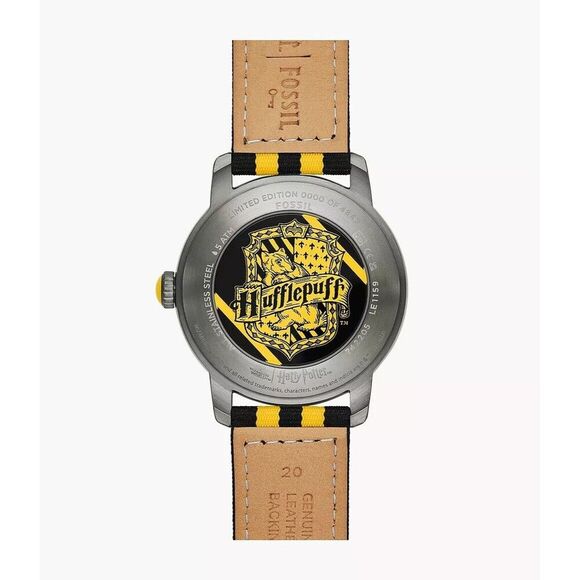 FOSSIL Harry Potter 3-Hand Hufflepuff Ltd Ed Nylon Watch Collectible #1436 NWT - Picture 4 of 10
